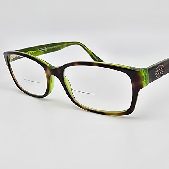 Coach HC6040 5117 Brooklyn Tortoise on Neon Green Eyeglasses Frame w/ Flexhinge - Picture 1 of 13